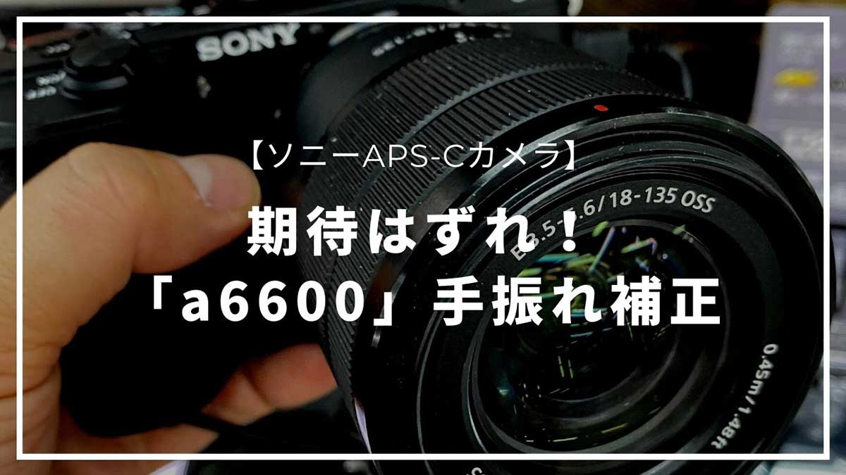 ソニーAPS-Cカメラ「α6600」の手振れ補正機能が期待はずれだった