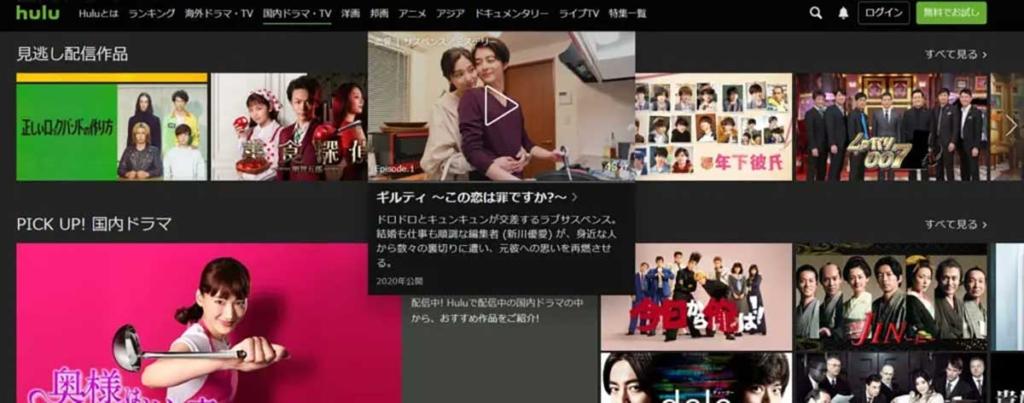人気TV番組の見逃し配信