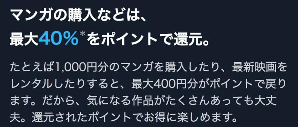購入金額の40%バックのシステム