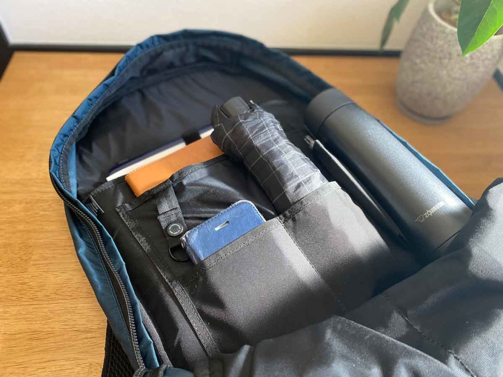 CONCEAL BACKPACK(コンシールバックパック)収納例